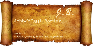 Jobbágyi Borisz névjegykártya